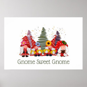 Poster Gnomo Verde Vermelho Gnomos Elfo Gnomo Doce Gnomo