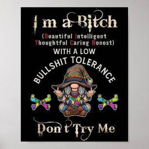Poster Gnomo Vintage Gen X Eu Sou Um Belo Inteligente