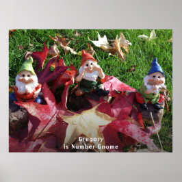 Poster Gnomos De Jardim Você É O Número Gnome Adicionar N