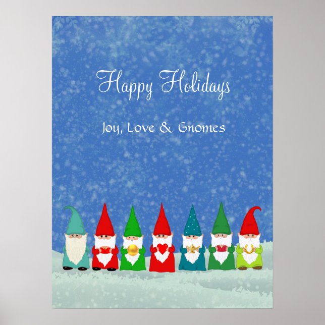 Poster Gnomos de Natal, Amor e Alegria (Frente)