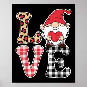 Poster Gnomos do Dia de os namorados Gnomo Vermelho Bonit