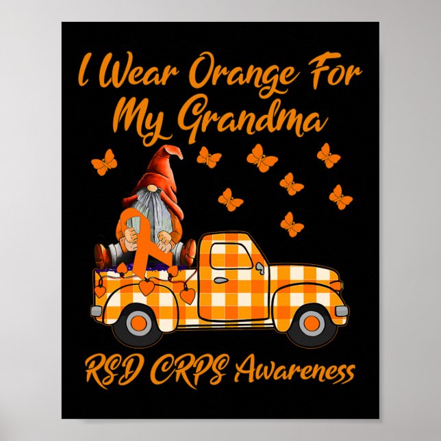 Poster Gnomos Eu Visto Laranja Para Minha Avó RSD CRPS (Frente)