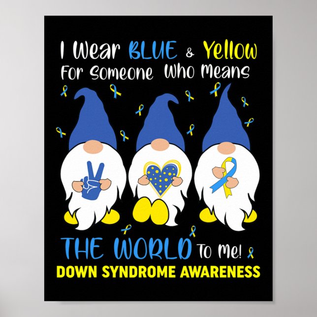 Poster Gnomos Fofos Paz Amor Conscientização da Síndrome  (Frente)