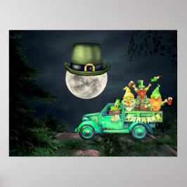 Poster Gnomos Irlandeses e Shenanigans da Lua Cheia