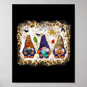 Poster Gnomos Leopardo Autumn Gnomo Pumpkin Queda Gnomos