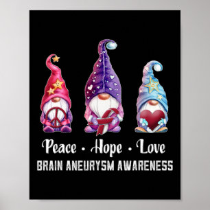 Poster Gnômos Paz Esperança Amor Conscientização de Aneur