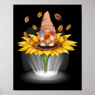 Poster Gnomos Queda Árvore Folha de Folha Autumn Beam Sun