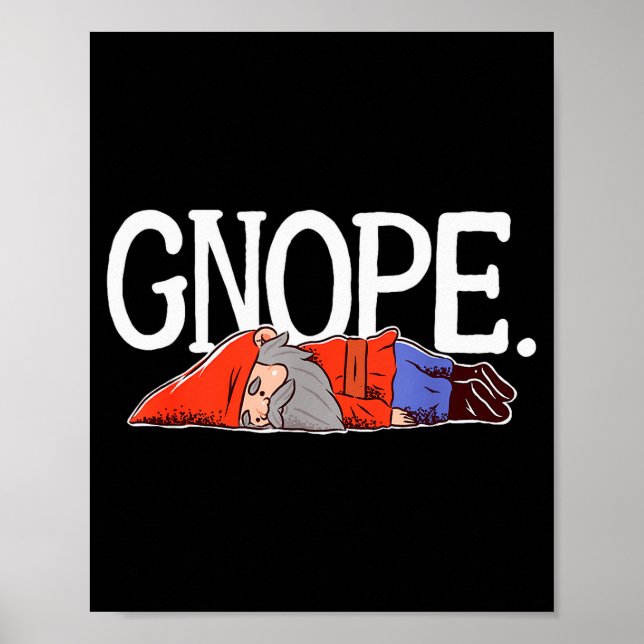 Poster Gnope Gnome Dwarf Funny Garden Elf Christmas  (Frente)