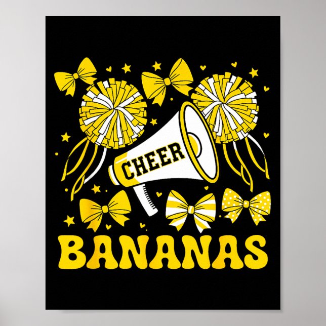 Poster Go Cheer Bananas School Srts Fan Team Srit Name  (Frente)