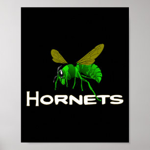 Poster Go Green Hornets Plugbyll Bysebyll Bysketbyll Chee
