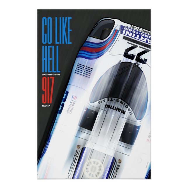 Pôster Go like Hell 917 Martini (Frente)