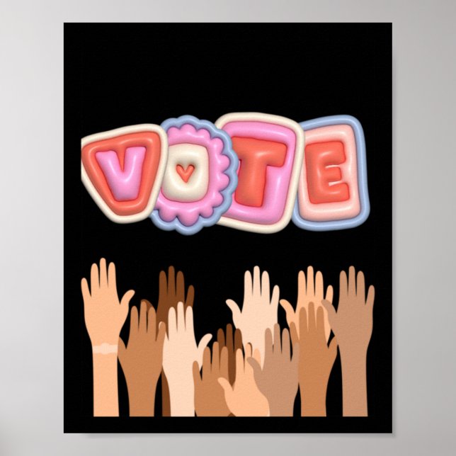Poster Go Vote Sticker (Frente)