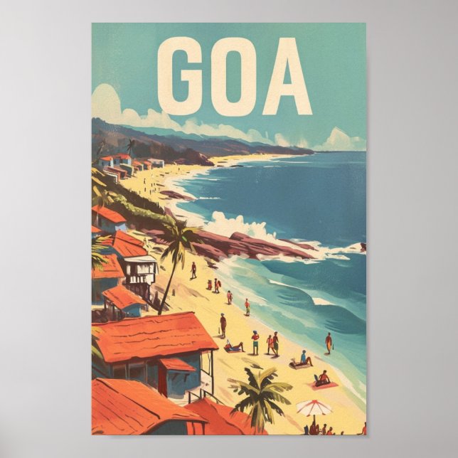 Poster Goa India Vintage - Viagem (Frente)