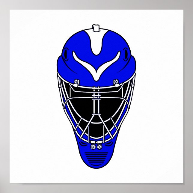Pôster Goalie Helmet Blue (Frente)
