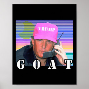 Poster Goat Republican Trump 2024 Engraçado