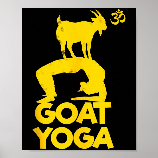 Poster Goat Yoga Namaste Om Ying Yang Balance Yoga New Ma (Frente)