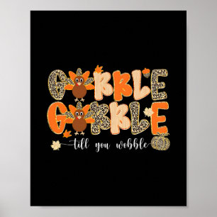 Poster Gobble Até Você Cambalear Ação de Graças Peru Home