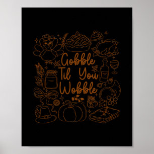 Poster Gobble Até Você Cambalear Ação De Graças Peru Home