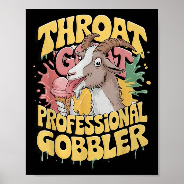 Poster Gobblo Profissional Da Gata-Garganta Retro Inaprop (Frente)
