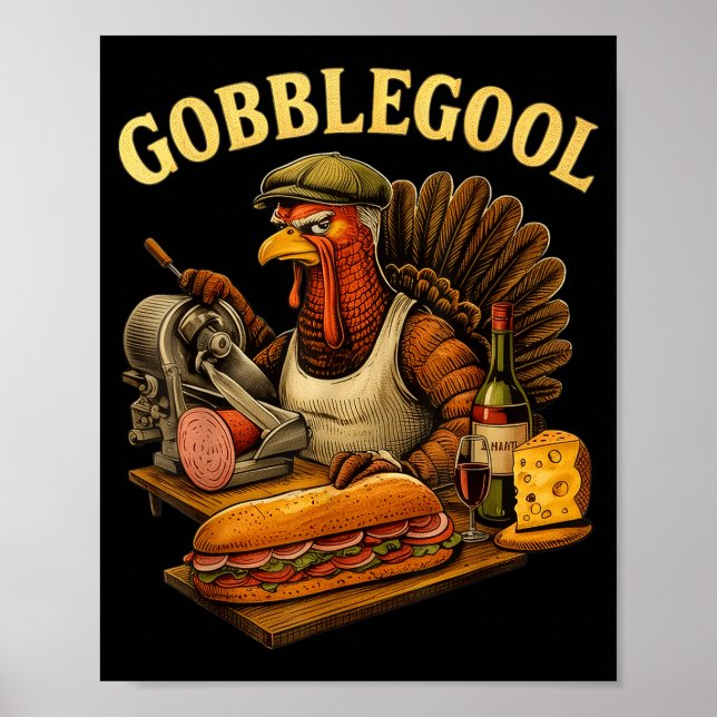 Poster Gobbol Turkey Thanksgiving  (Frente)
