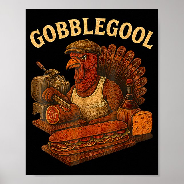 Poster Gobbol Turkey Thanksgiving  (Frente)