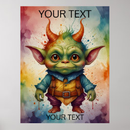 Poster Goblin bonito e engraçado