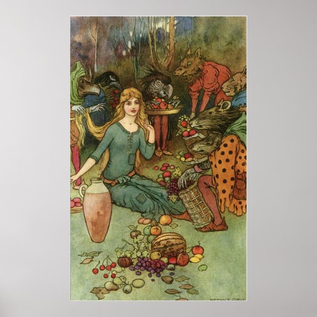 Poster Goblin Market by warwick goble (Frente)