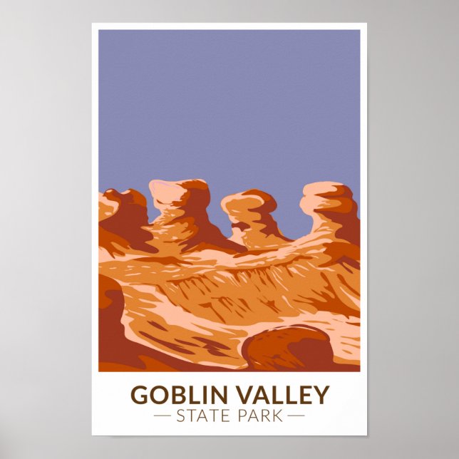 Poster Goblin Valley State Park Utah Vintage (Frente)