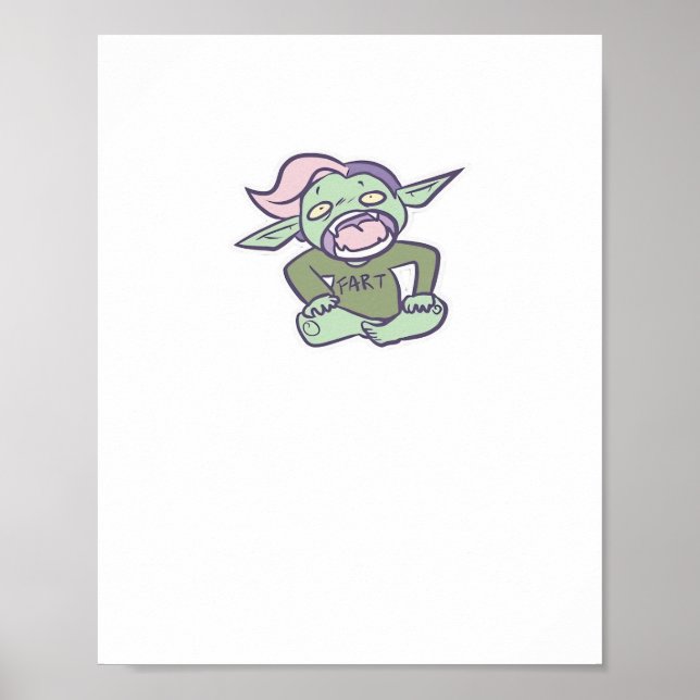 Poster Goblincore Fart Goblin Clássico (Frente)