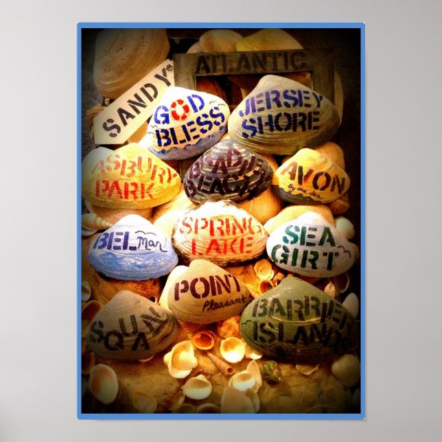 Pôster God Bless the Jersey Shore (Light Blue Border) (Frente)