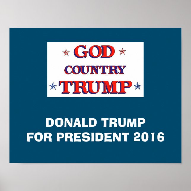 PÔSTER GOD COUNT TRUMP (Frente)
