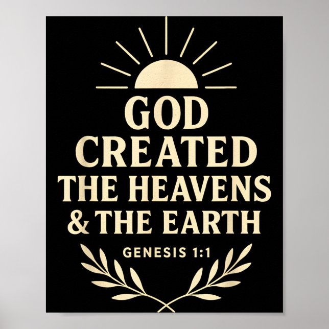 Poster God D The Heavens And The Earth Genesis 1_1  (Frente)