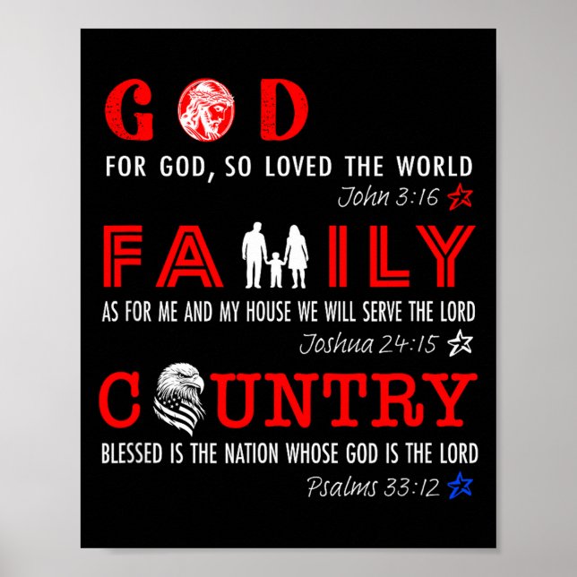 Poster God Family Country  (Frente)