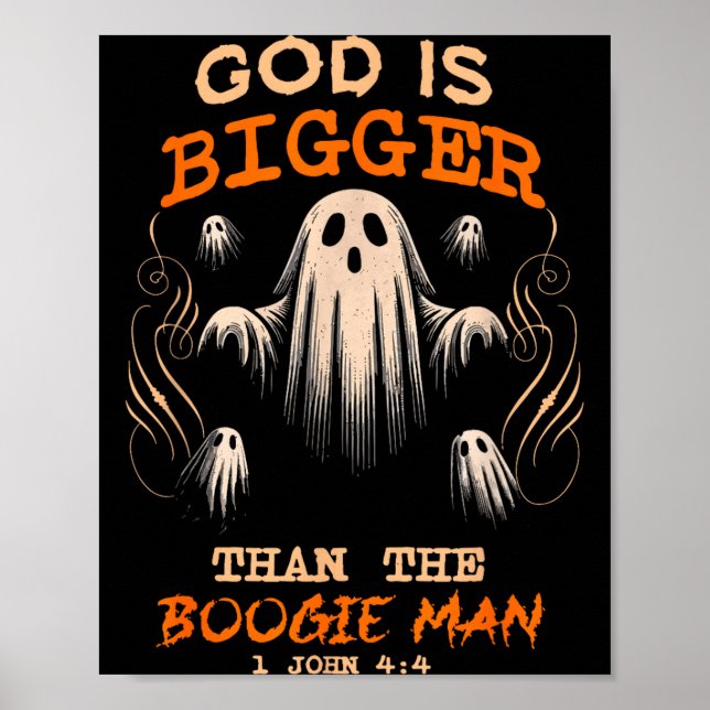 Poster God Is Bigger Soky Season Christian Funny Hallowee (Frente)
