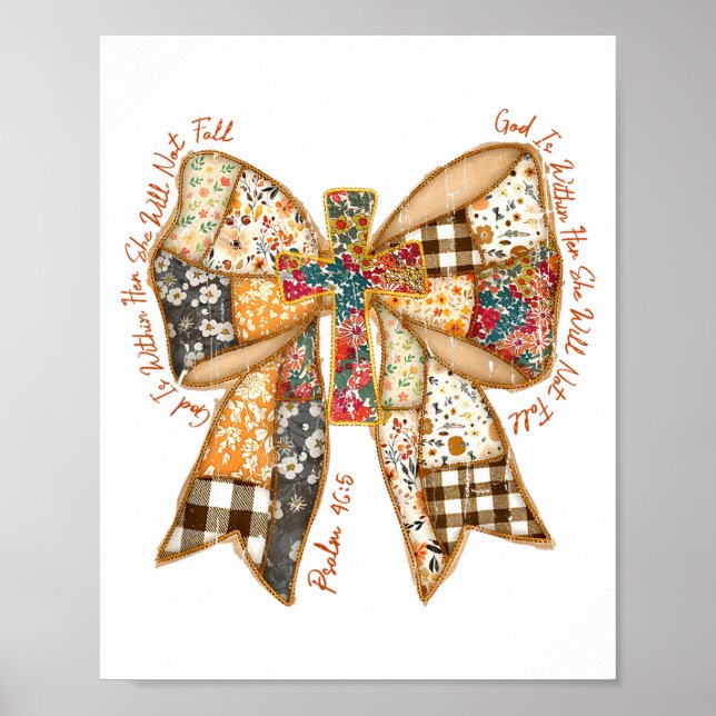 Poster God Is Within Her She Will Not Fall, Jesus, Christ (Frente)