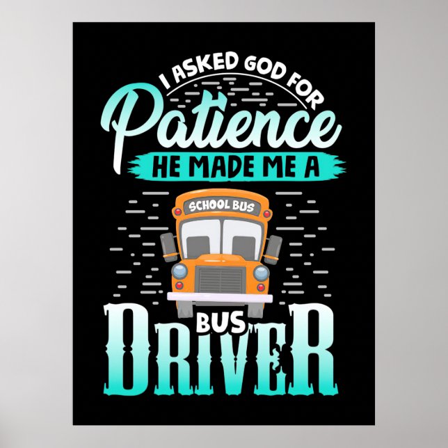 Poster God Made Me A Bus Driver (Frente)