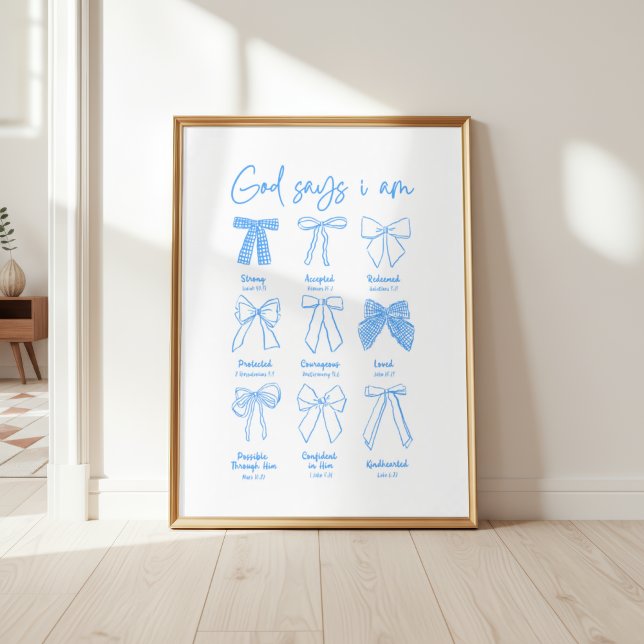 Poster God Says I am Christian Wall Art (Criador carregado)