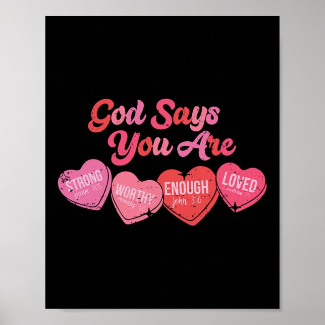 Poster God Says You Are Valentine  (Frente)