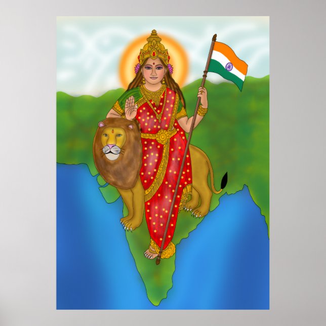 Poster Goddess Bharat Mata  (Frente)