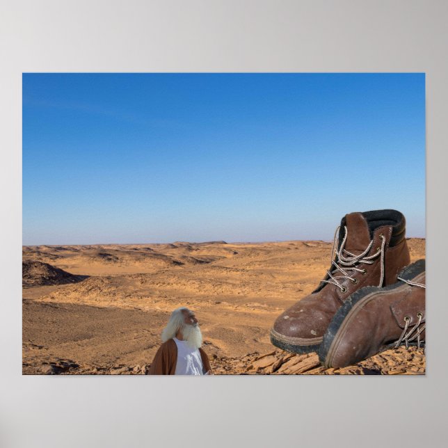 Poster Gods Boots found in desert. (Frente)