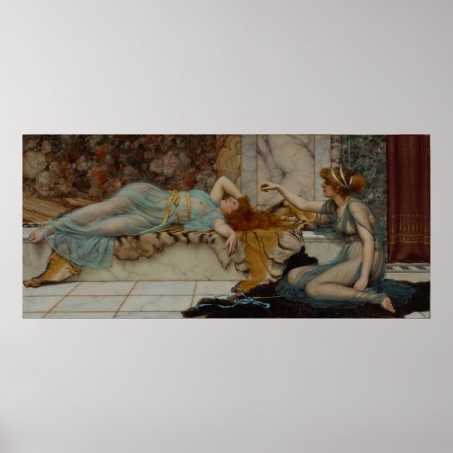 Poster Godward - Mishead and Repose (1895) (Frente)