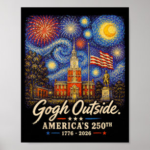 Poster Gogh Fora do 250º Aniversário 1776 2026 Pintar O