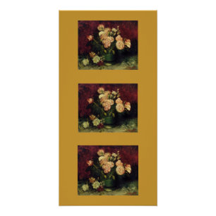 Pôster Gogh Peônias Flores Flores Paz Amor Arte Cor