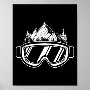 Poster Gogles de Snowboard - Competição Wintersport Snowb