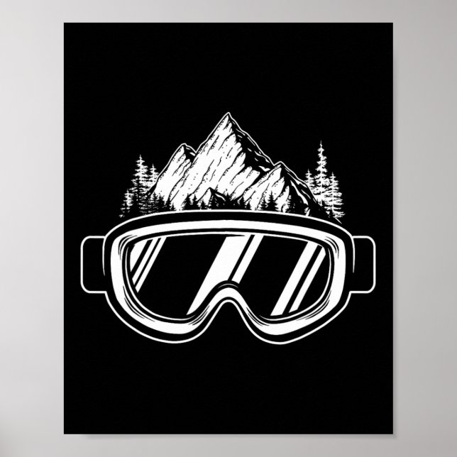 Poster Gogles de Snowboard - Competição Wintersport Snowb (Frente)