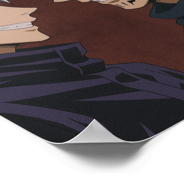 Poster Gojo Satoru & Ryoman Sukuna desaparece (Borda)