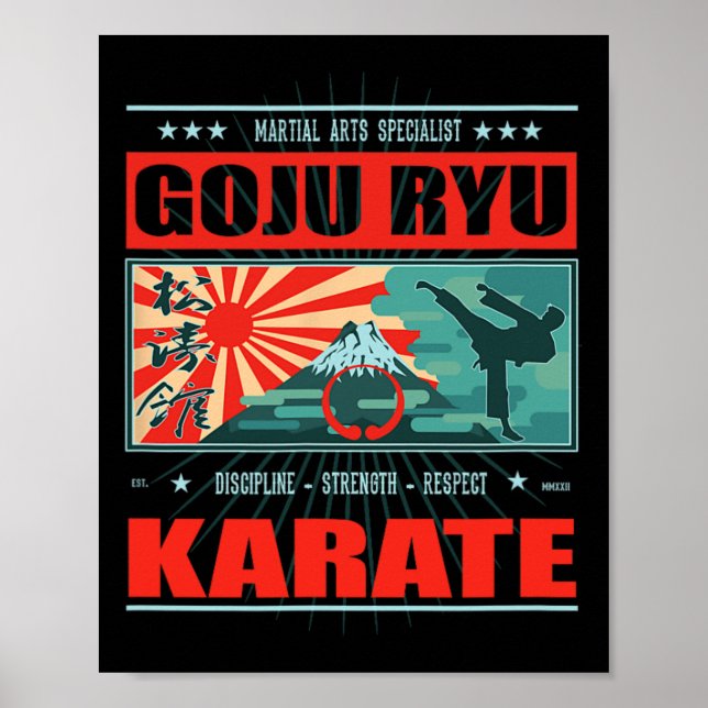 Poster Goju Ryu Karate Kanji (Frente)