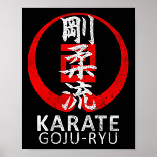 Poster Goju Ryu Karate Símbolo Kanji Japão Arte Marcial V