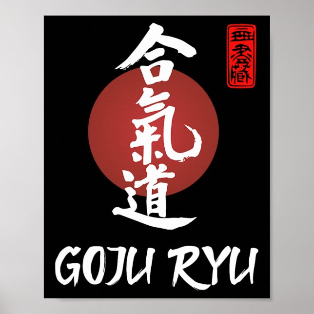 Poster Goju Ryu Karate Uniform Goju Ryu Uniform Calligrap (Frente)