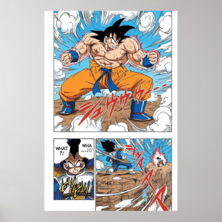 Poster Goku carregou VS Vegeta